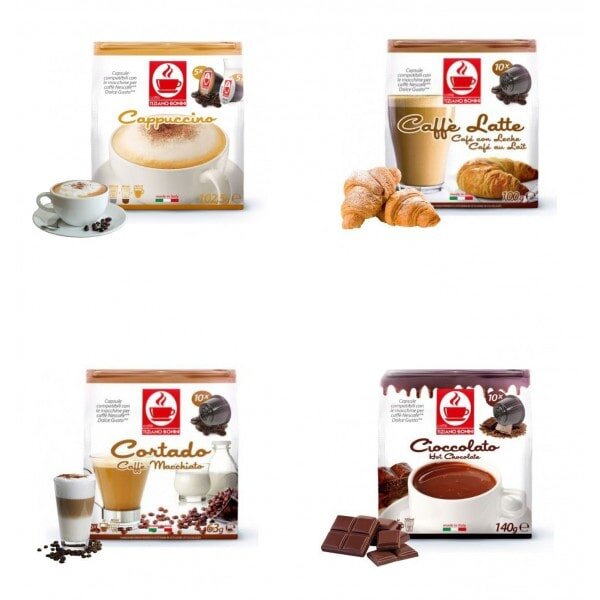 Caffè Bonini Probierset 4 Sorten Flavoured Dolce Gusto ®*