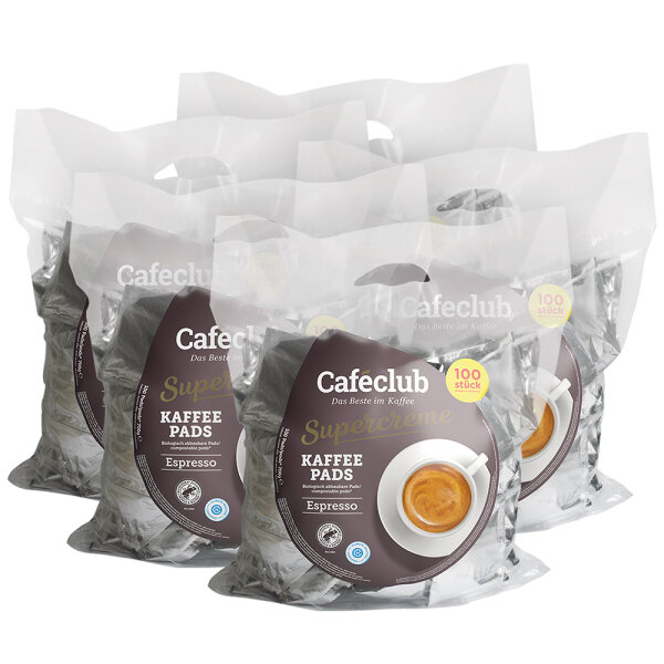 Caféclub Kaffeepads ESPRESSO 5 x 100 Pads im Megabeutel