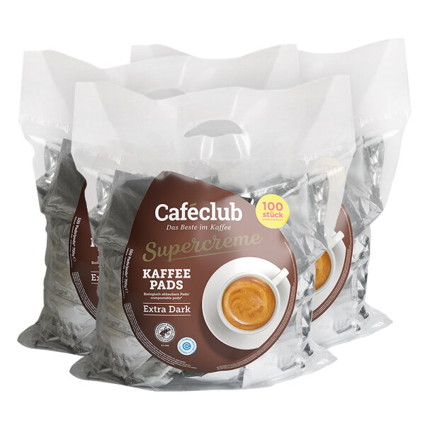 Caféclub Kaffeepads EXTRA DARK - 3 x 100 Pads im Megabeutel