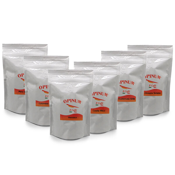 Opinum Il Caffè HERKUNFTSKAFFEE Einstiegspaket - Ganze Bohne (6 x 250 g)