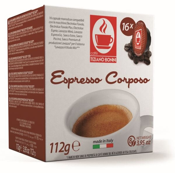 Caffè Bonini CORPOSO  -  4 x 16 Kompatible Kapseln Lavazza A Modo Mio ®*