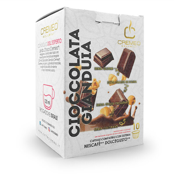 CREMEO Linea Solubili CIOCCOLATA GIANDUIA - 10 Kapseln Dolce Gusto ®* kompatibel