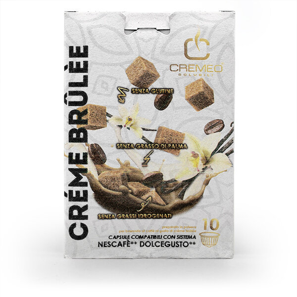 CREMEO Linea Solubili CRÉME BRÛLÉE - 10 Kapseln Dolce Gusto ®* kompatibel