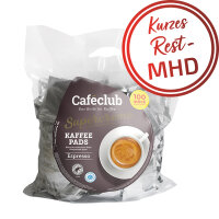 Caféclub Kaffeepads ESPRESSO 100 Pads im Megabeutel - MHD: