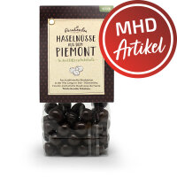 Haselnüsse aus dem Piemont in Zartbitterschokolade - 100 g - MHD: 30.04.2023