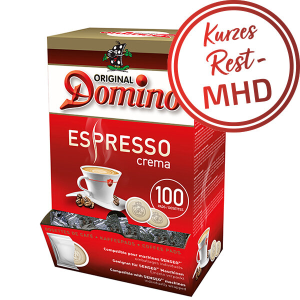 Domino® Kaffeepads ESPRESSO CREMA !!! MHD:   !!! (100 Pads in Displaybox)