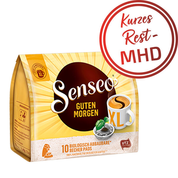 Kaffeepads Senseo® Guten Morgen XL - MHD !!! - 10 biologisch abbaubare Becher Pads