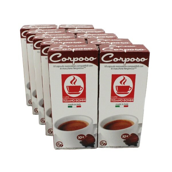 Caffè Bonini CORPOSO - 100 Kompatible Kapseln Nespresso ®*